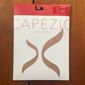 Capezio semi-opaque tan footed tights size S